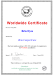 Brio Dyes Certificate